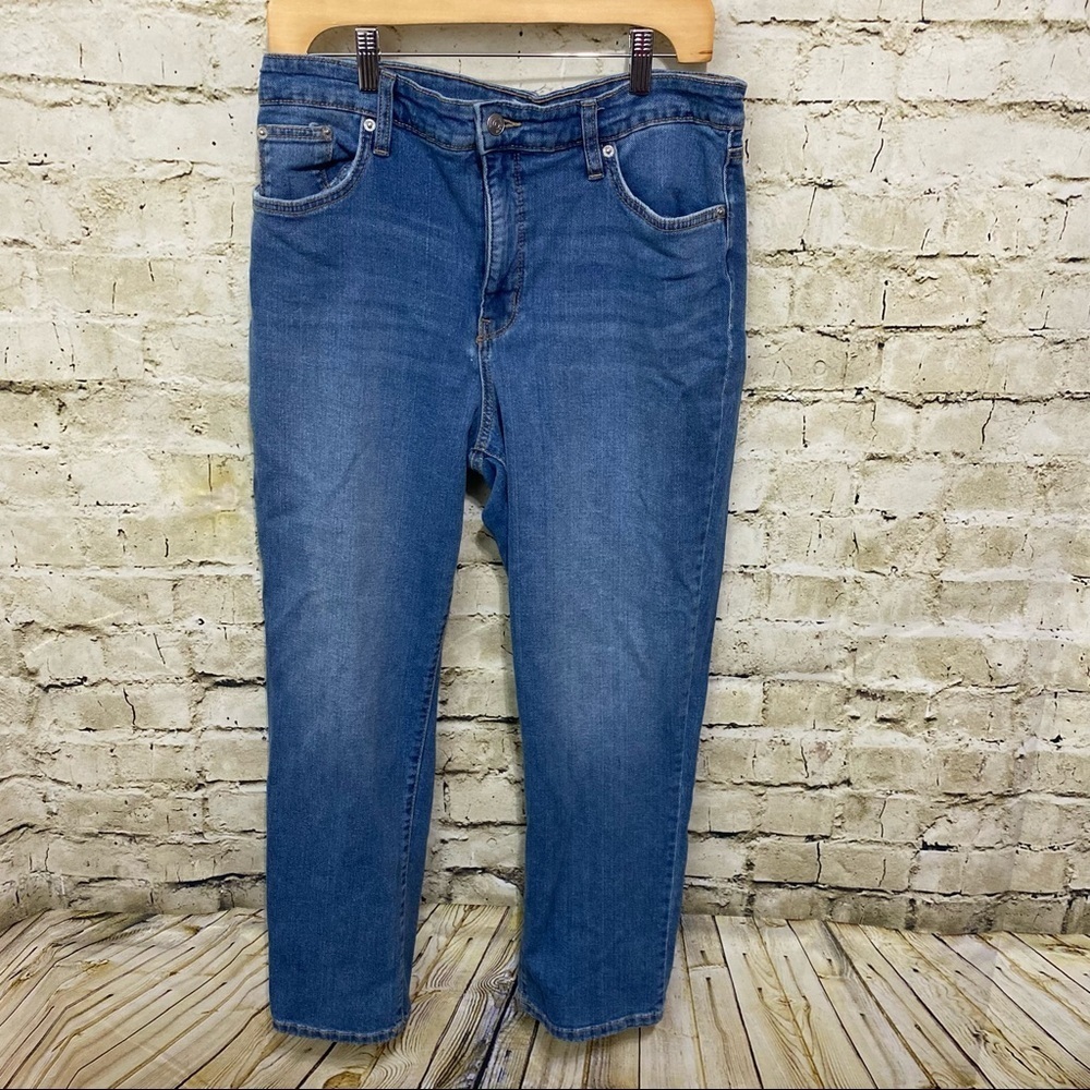 Crown & Ivy High Rise Vintage Straight Leg Jeans